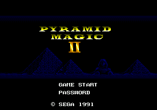 [SegaNet] Pyramid Magic II (Japan) Title Screen